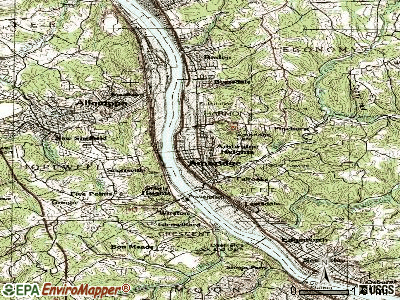 Ambridge topographic map