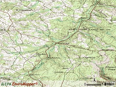 Ashville topographic map