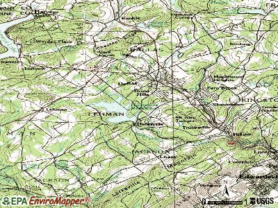 Back Mountain topographic map