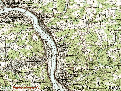 Baden topographic map