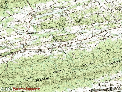 Beavertown topographic map