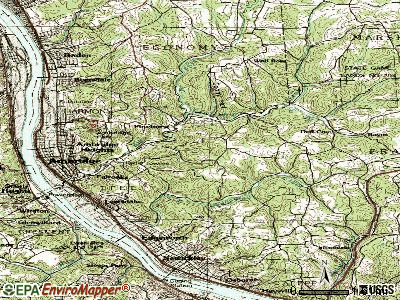 Bell Acres topographic map
