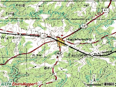 Hackleburg topographic map
