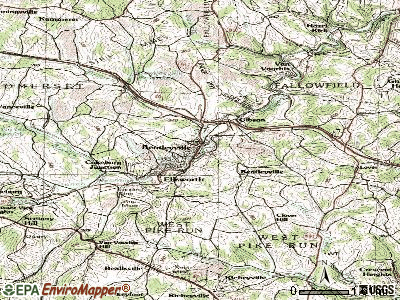 Bentleyville topographic map