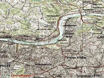 Black Lick topographic map