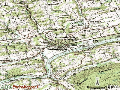 Bloomsburg topographic map