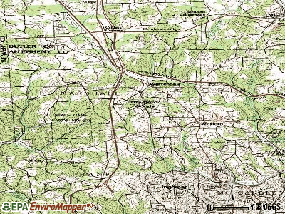 Bradfordwoods topographic map