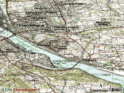 Bressler-Enhaut-Oberlin topographic map