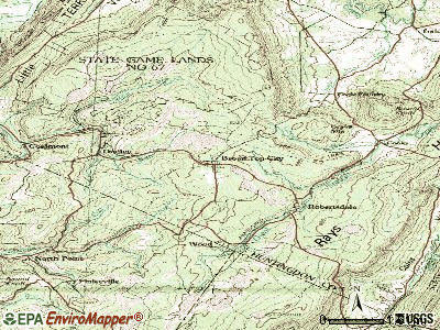 Broad Top City topographic map