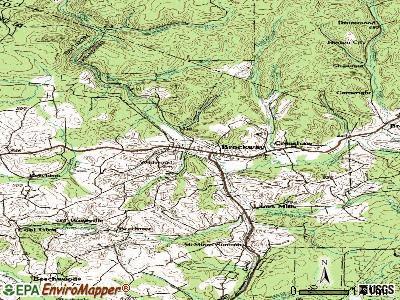 Brockway topographic map