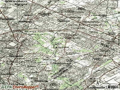 Bryn Athyn topographic map