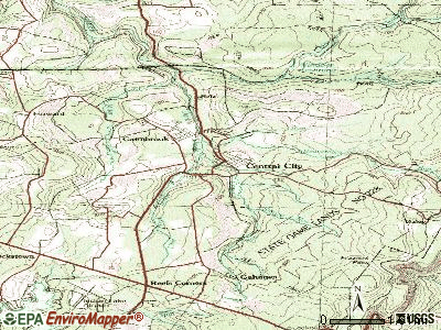 map of pennsylvania cities. Central City topographic map