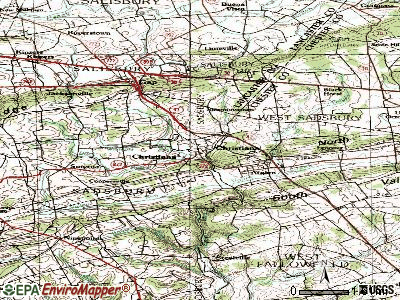 Christiana topographic map