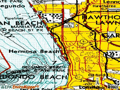 Hermosa Beach topographic map