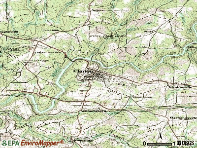 Clarion topographic map