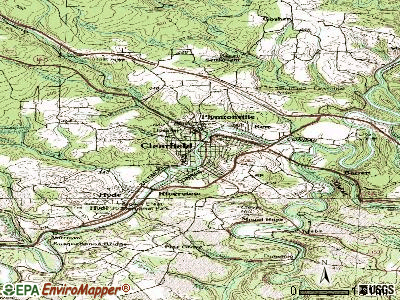 Clearfield topographic map