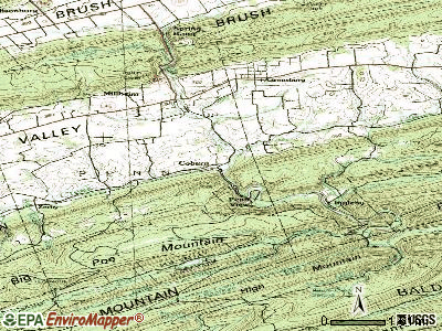Coburn topographic map