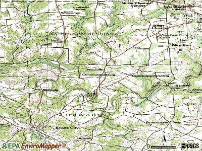 Connoquenessing topographic map