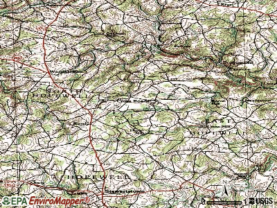 Cross Roads topographic map