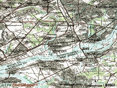 Croydon topographic map