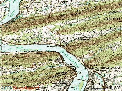 Dauphin topographic map