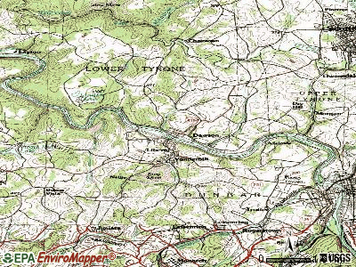 Dawson topographic map
