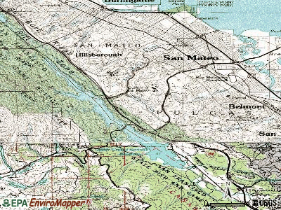 Highlands-Baywood Park topographic map