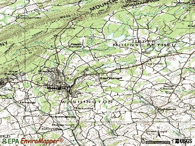 East Bangor topographic map