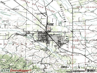 Hollister topographic map