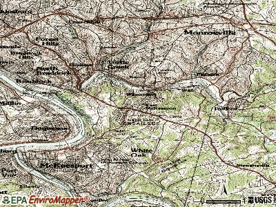East McKeesport topographic map