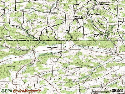 Elkland topographic map