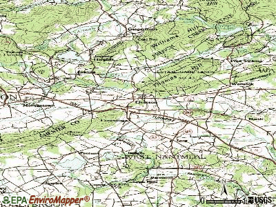 Elverson topographic map