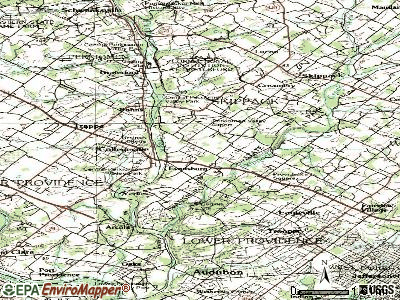 Evansburg topographic map