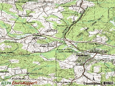 Falls Creek topographic map