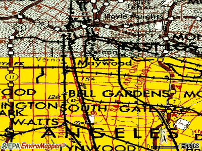 Huntington Park topographic map