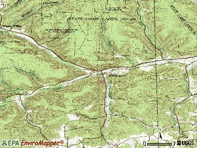 Galeton topographic map