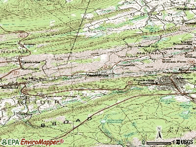 Girardville topographic map
