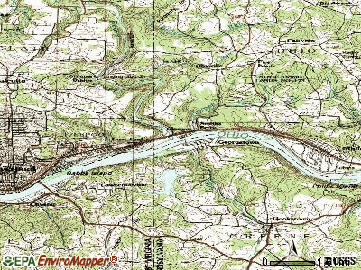 Glasgow topographic map