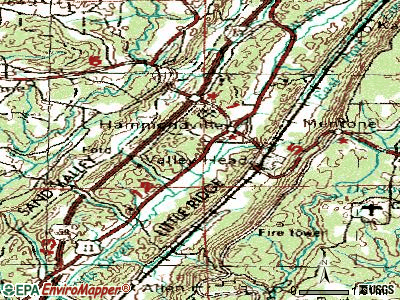 Hammondville topographic map