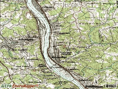 Harmony Township topographic map
