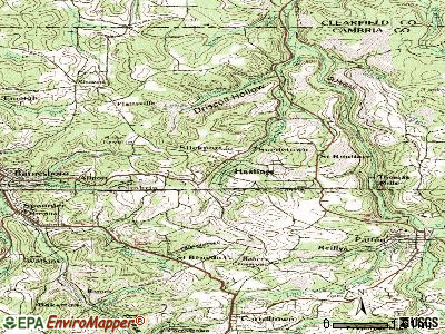 Hastings topographic map