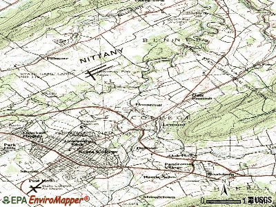 Houserville topographic map