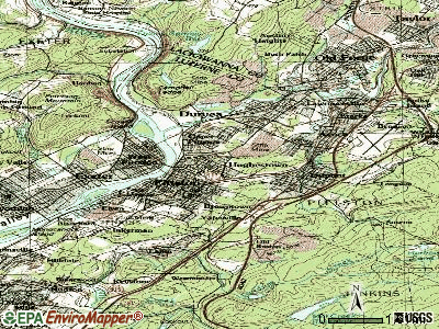 Hughestown topographic map