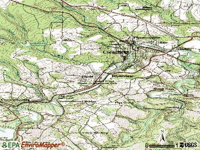 Hyde topographic map