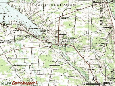 Irvona topographic map