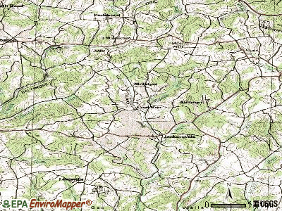 Jacksonville topographic map