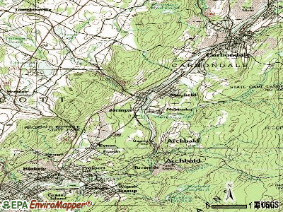 Jermyn topographic map