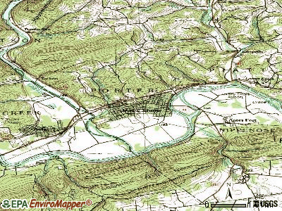 Jersey Shore topographic map. Main business address for: PENNS WOODS BANCORP 