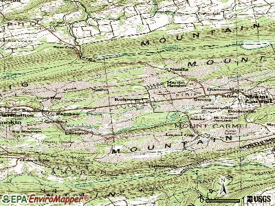 Kulpmont topographic map