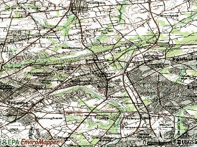 Langhorne Manor topographic map